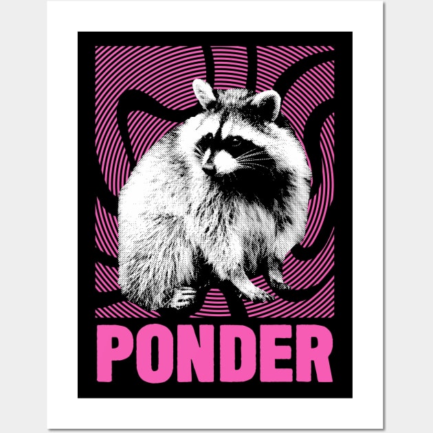 Ponder Raccoon Wall Art by giovanniiiii